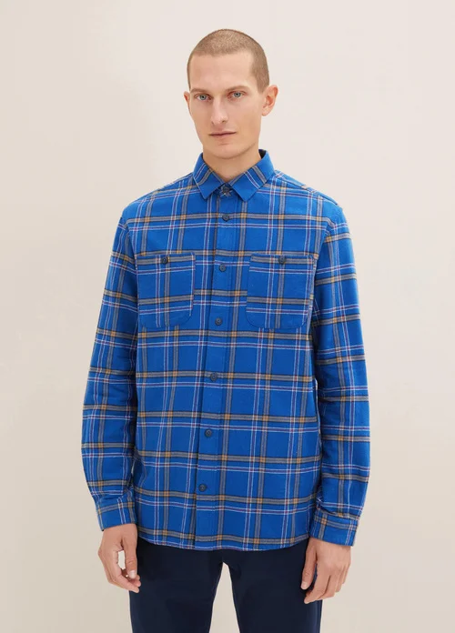 Tom Tailor Shirt Hockey Blue Colorful Check
