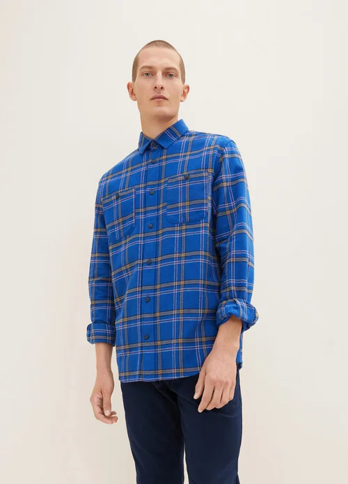 Tom Tailor Shirt Hockey Blue Colorful Check