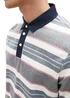 Tom Tailor Striped Polo Shirt Navy Red Stripe