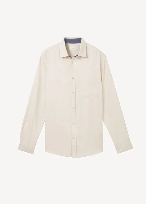 Tom Tailor Shirt With A Mlange Look Light Sand Melange