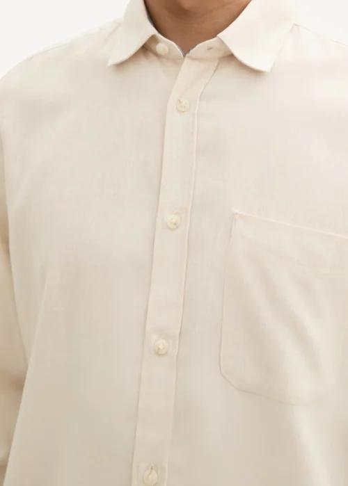 Tom Tailor Shirt With A Mlange Look Light Sand Melange