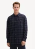 Tom Tailor Shirt In A Checked Pattern Navy Tonal Check