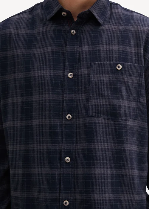 Tom Tailor Shirt In A Checked Pattern Navy Tonal Check