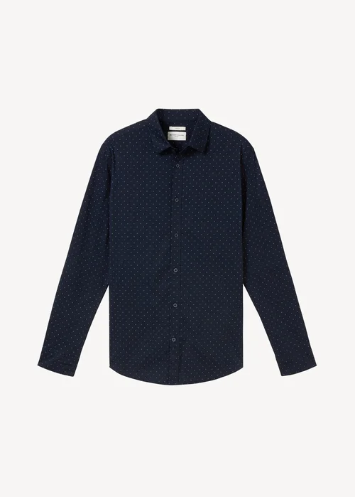 Tom Tailor Stretch T Shirt Navy Dot Design