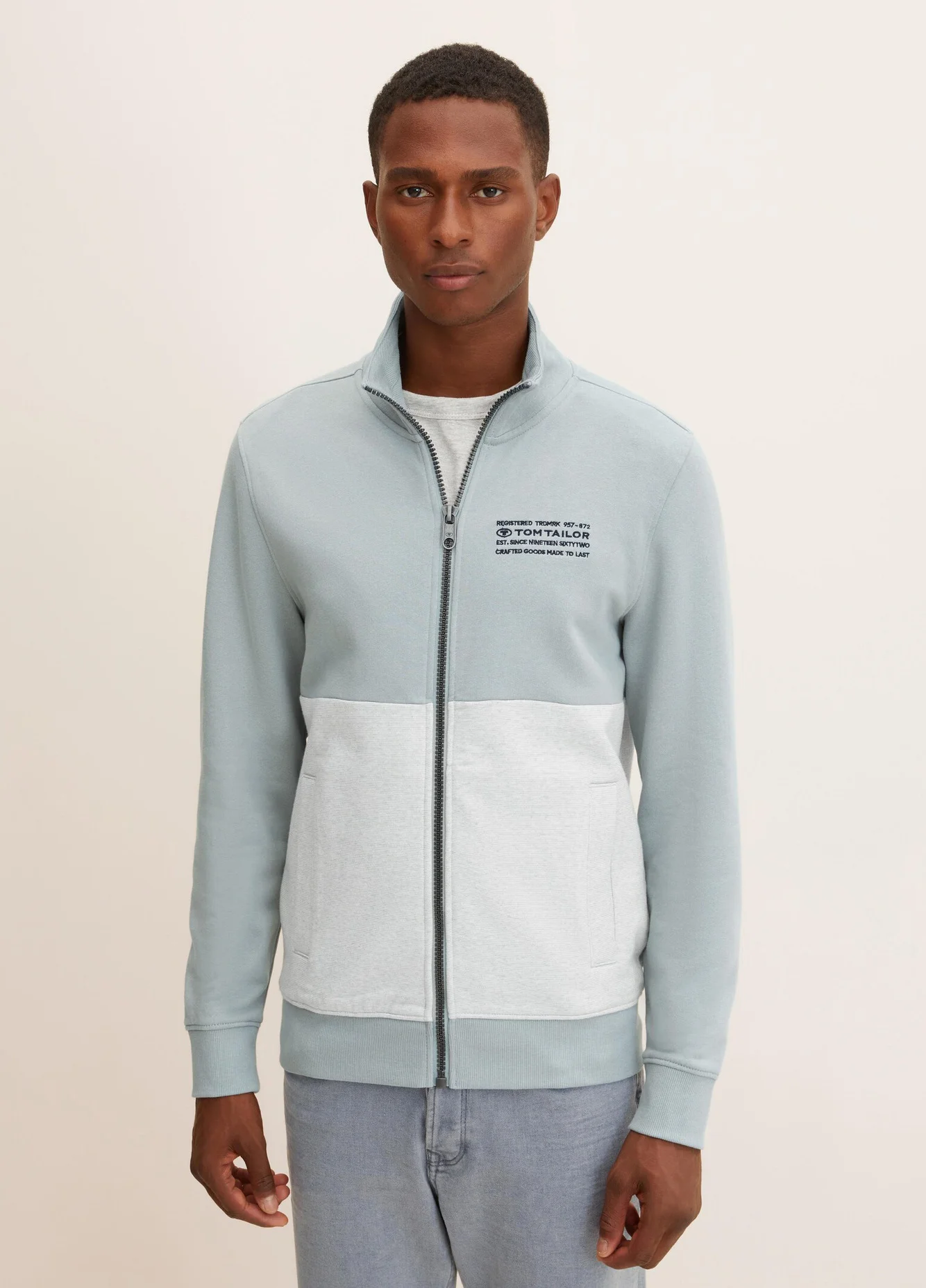 Tom Tailor Sweat Jacket Light Ice Blue
