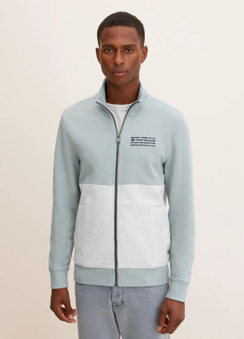Tom Tailor Sweat Jacket Light Ice Blue
