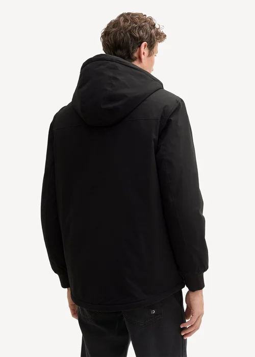 Tom Tailor Water Repellent Hooded Jacket Black
