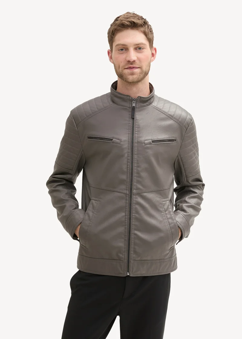 Tom Tailor Moto Jacket Beluga Grey