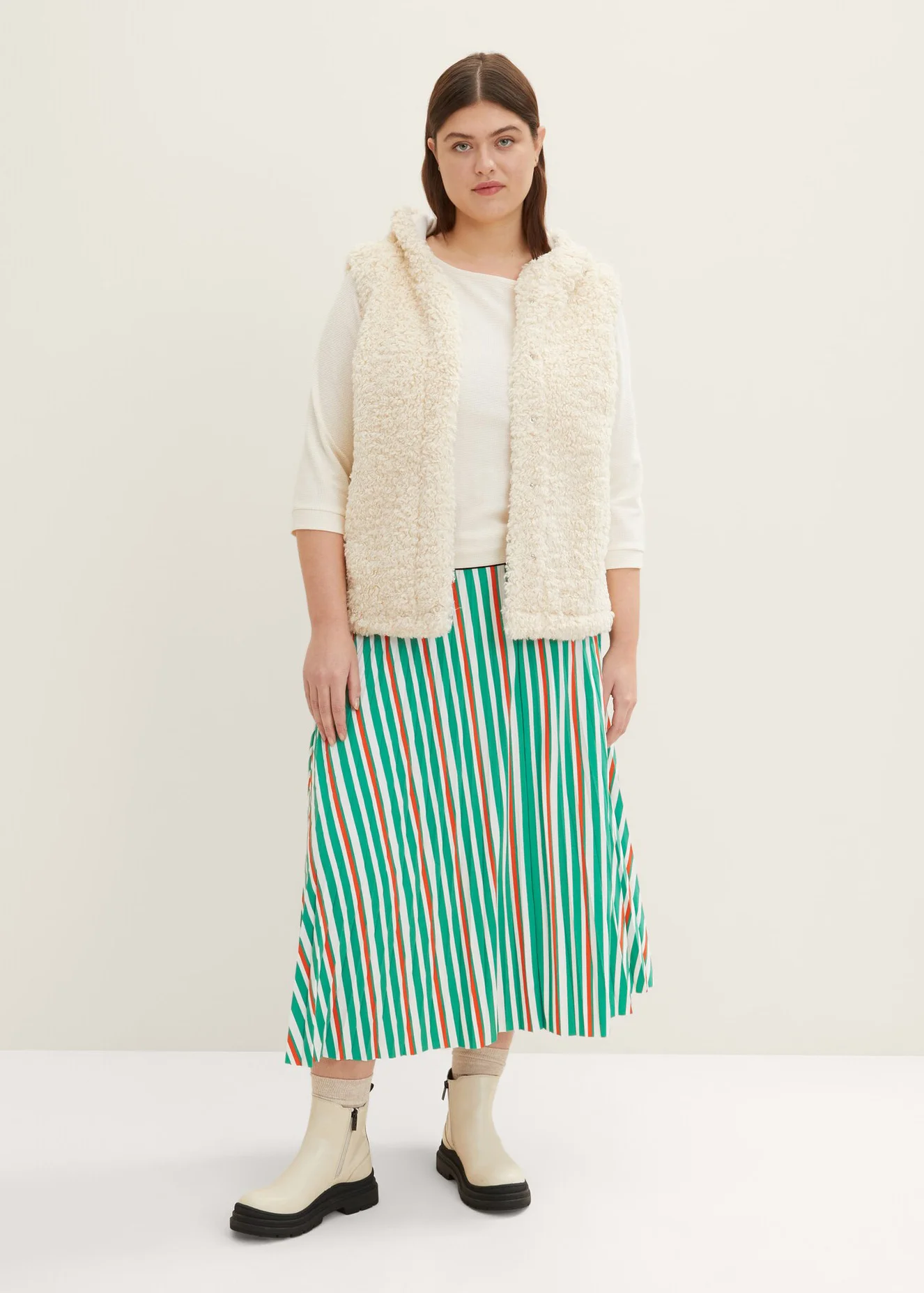 Tom Tailor Skirt Stripe Green