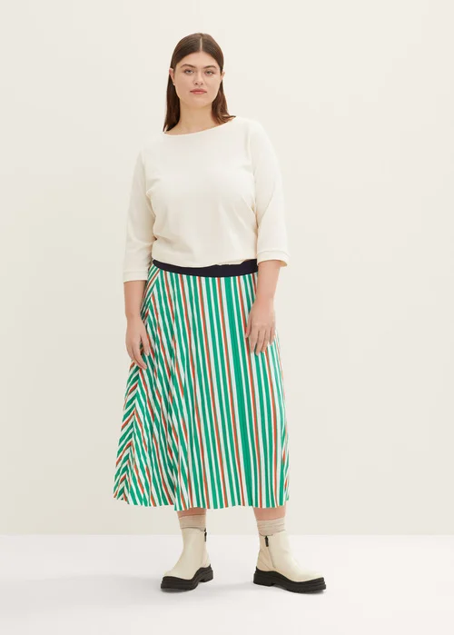 Tom Tailor Skirt Stripe Green