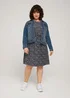 Tom Tailor Dress Feminine Basic Navy Flowers And Dots