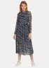 Denim Tom Tailor Dress Navy Structure Print