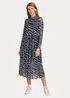 Denim Tom Tailor Dress Navy Structure Print