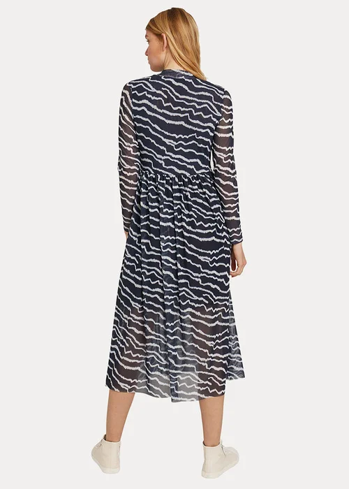 Denim Tom Tailor Dress Navy Structure Print