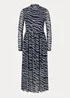 Denim Tom Tailor Dress Navy Structure Print