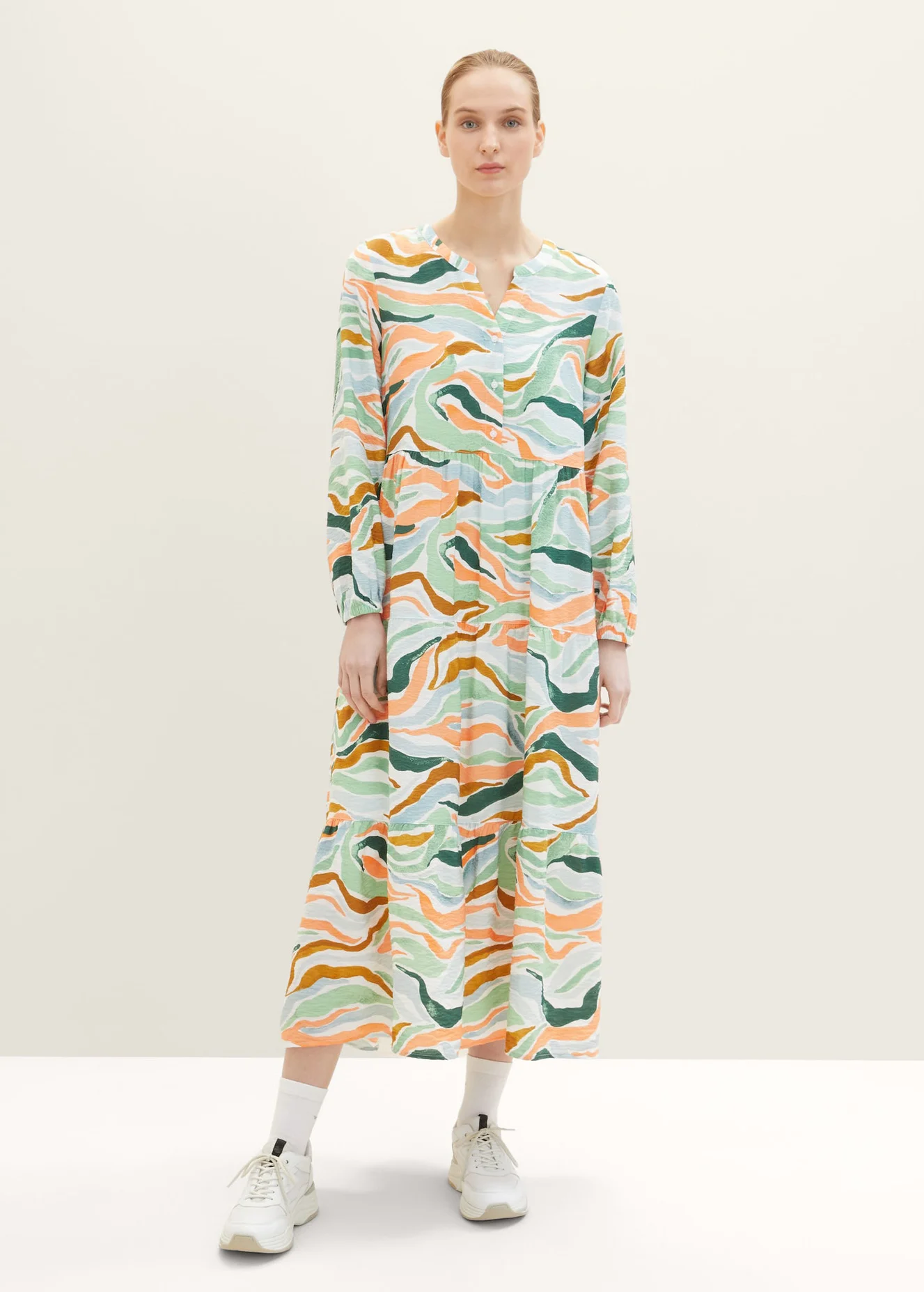 Tom Tailor Dress Colorful Wavy Design