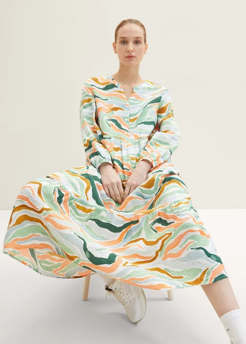 Tom Tailor Dress Colorful Wavy Design