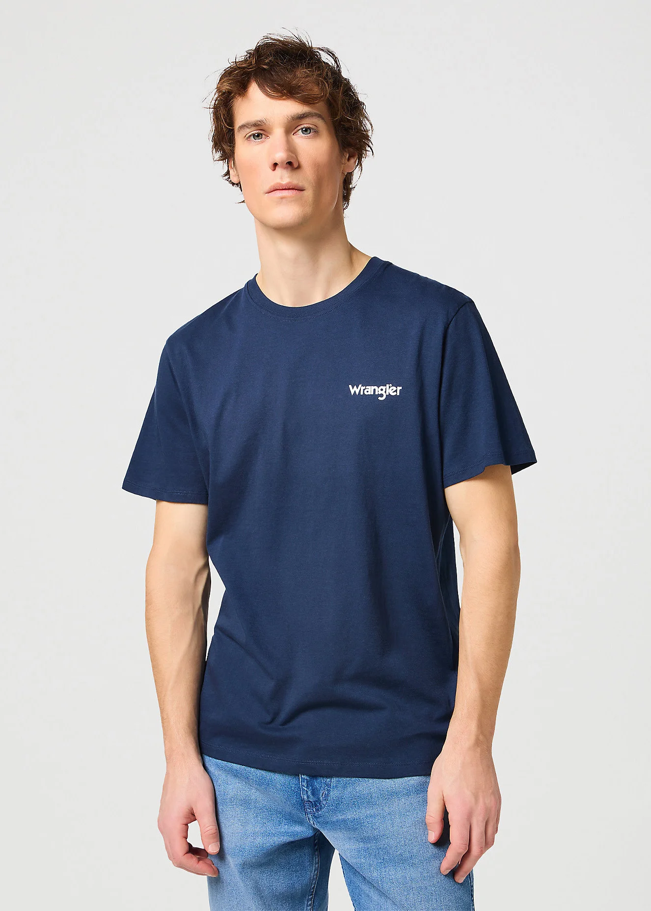 Wrangler 2pack Sign Off Tee True Navy - W7BZFQE12