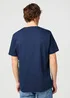 Wrangler 2pack Sign Off Tee True Navy - W7BZFQE12