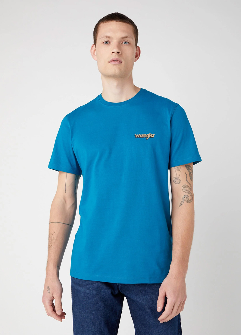 Wrangler Graphic Logo Tee Ocean Depths - 112341179