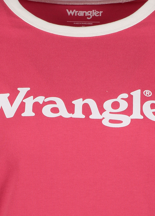 Wrangler Ringer Tee Raspberry Wine - 112355286