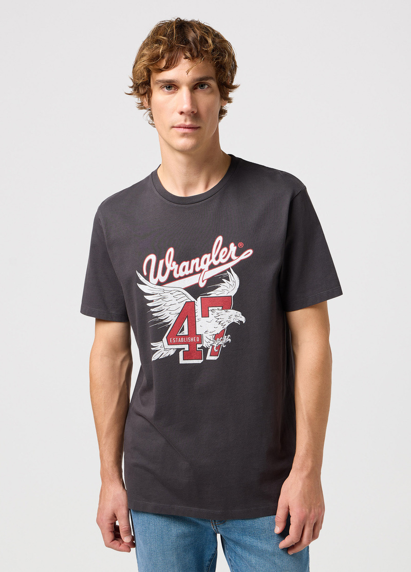 Wrangler Americana Tee Washed Black - 112350455