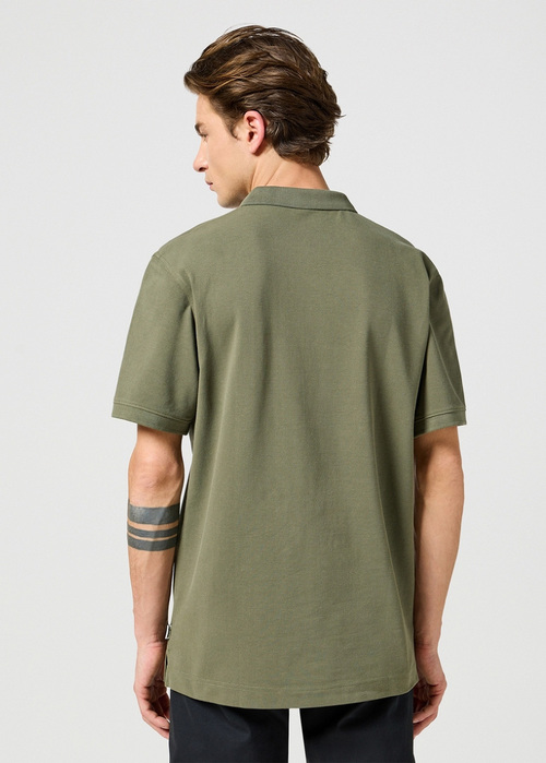 Wrangler Short Sleeve Polo Tee Dusty Olive - 112355055