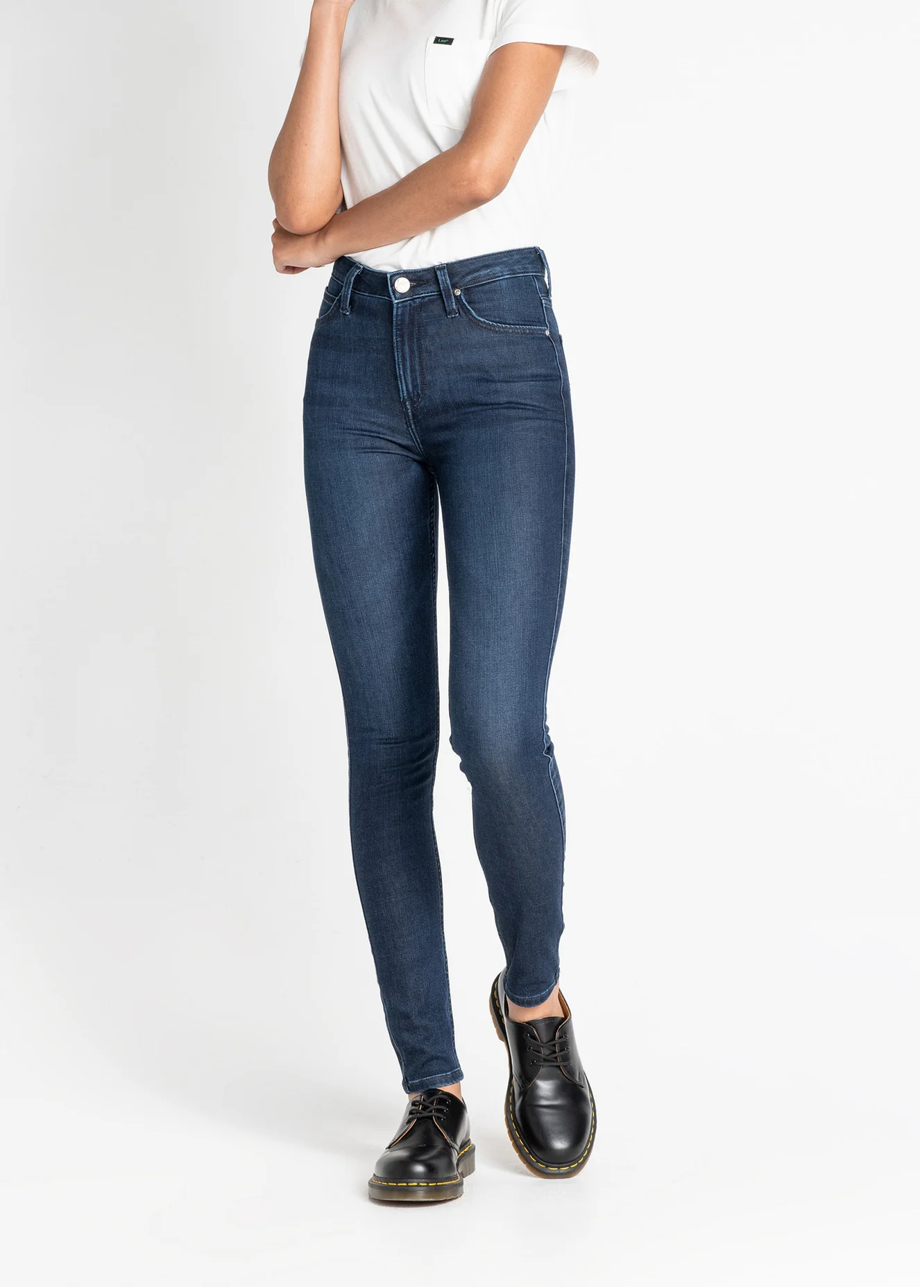 Lee Scarlett High Skinny Polished Indigo