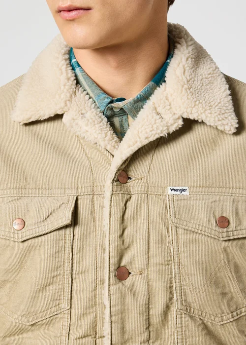 Wrangler Courdoy Sherpa Jacket Chinchilla