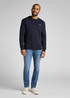 Lee Plain Crew Sweatshirt Midnight Navy - L81ITJMA