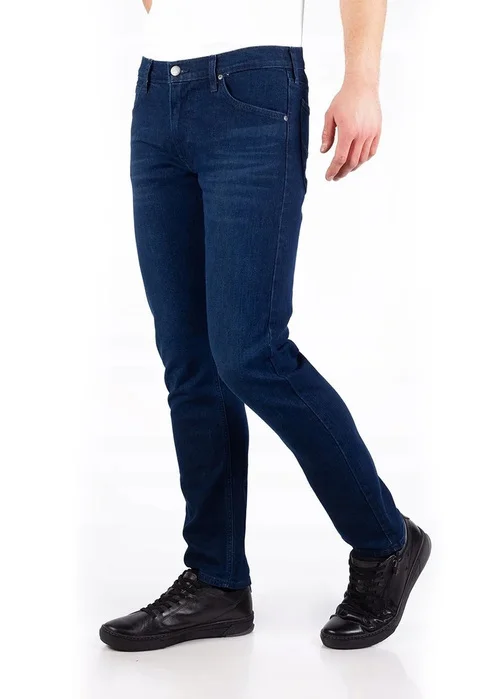 Lee Daren Zip Fly Dark Blue Worn