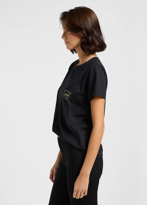 Lee Logo Pocket Tee Unionall Black