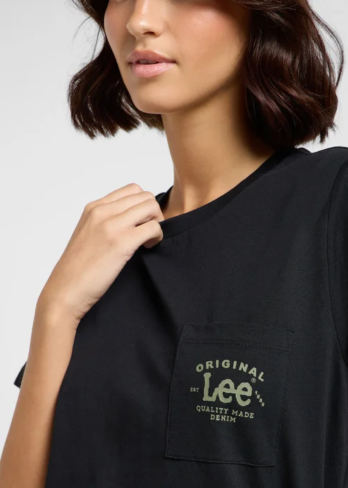 Lee Logo Pocket Tee Unionall Black