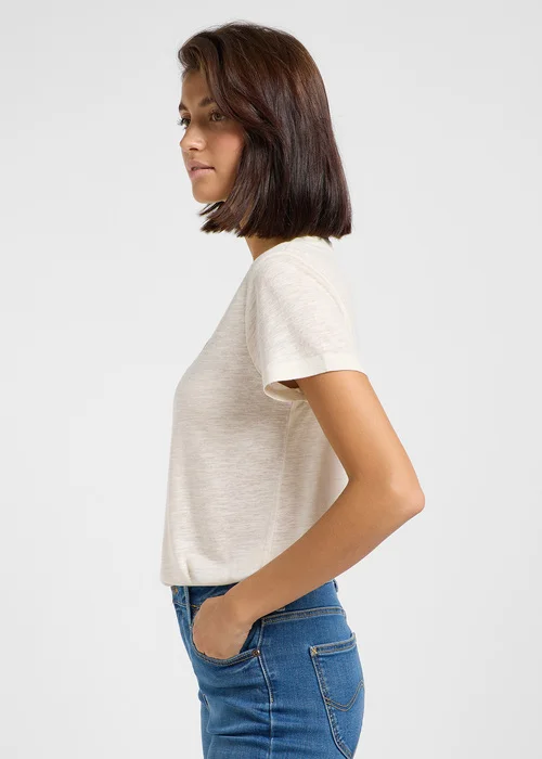 Lee V Neck Tee Ecru