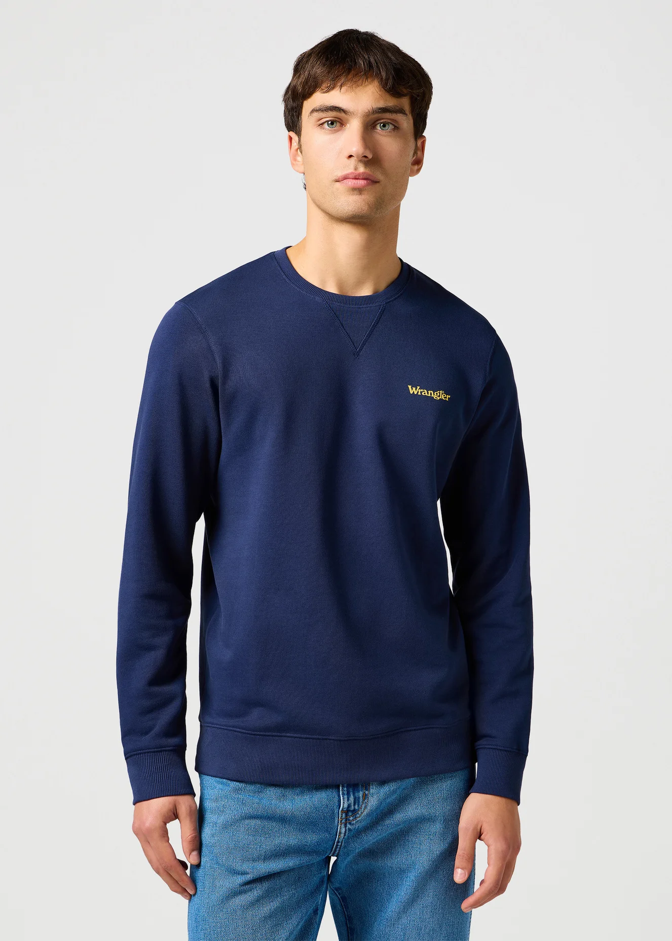 Wrangler Small Logo Crew Navy