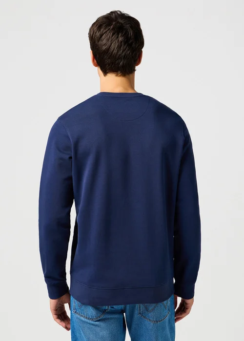 Wrangler Small Logo Crew Navy