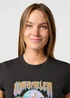 Wrangler Shrunken Band Tee Faded Black