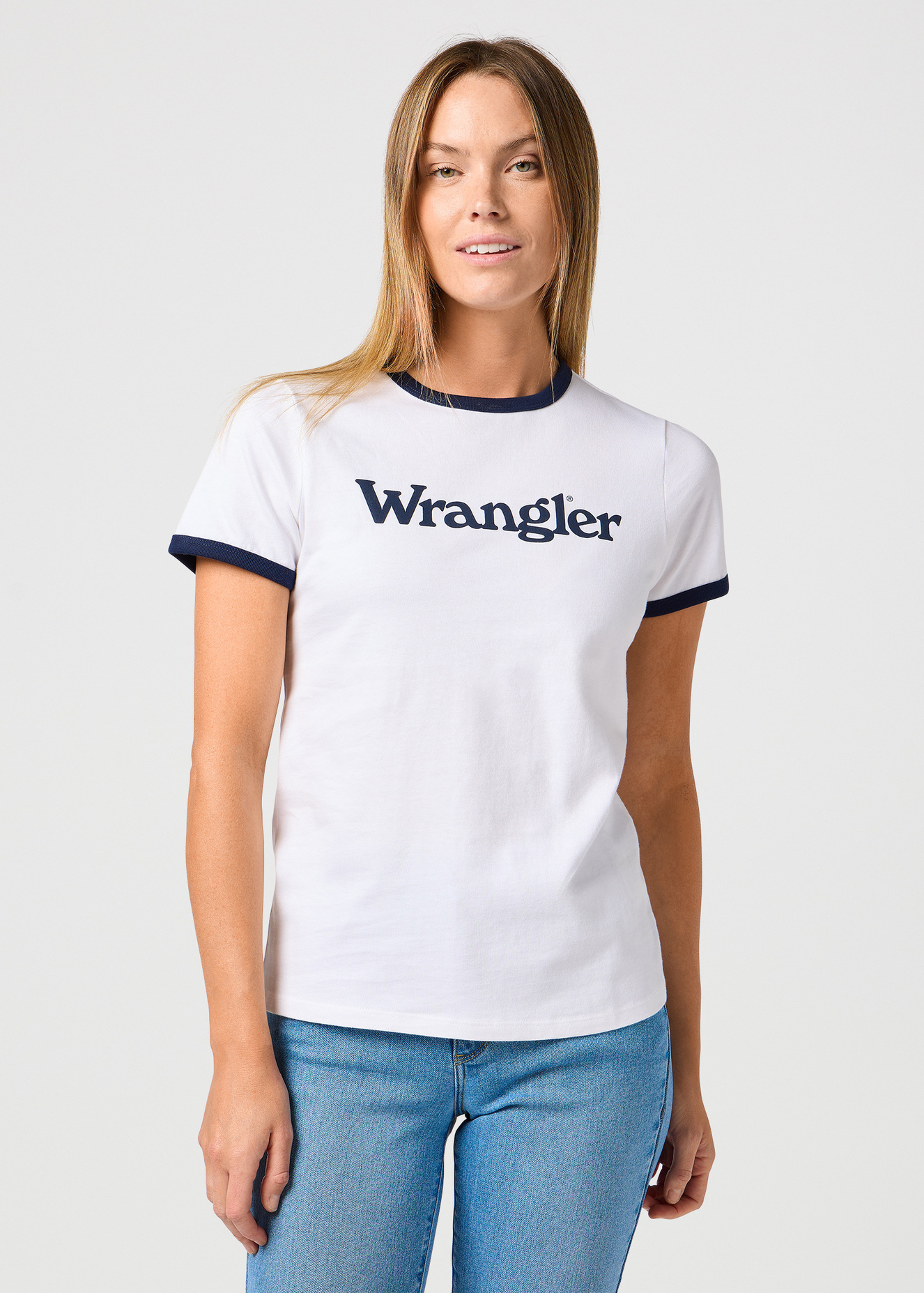 Wrangler Ringer Tee White - 112362321