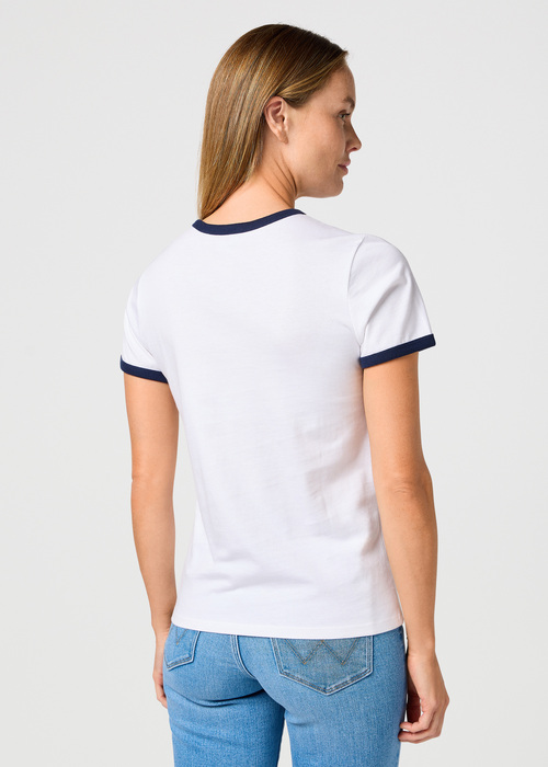 Wrangler Ringer Tee White - 112362321