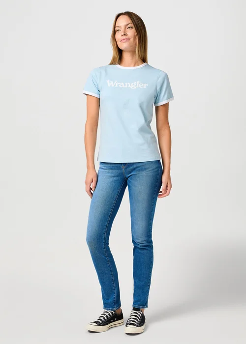 Wrangler Ringer Tee Dream Blue