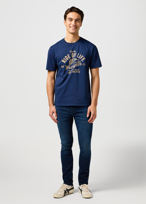 Wrangler Americana Tee Navy - 112362792