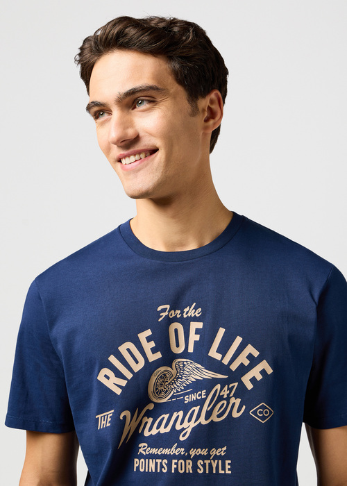 Wrangler Americana Tee Navy - 112362792