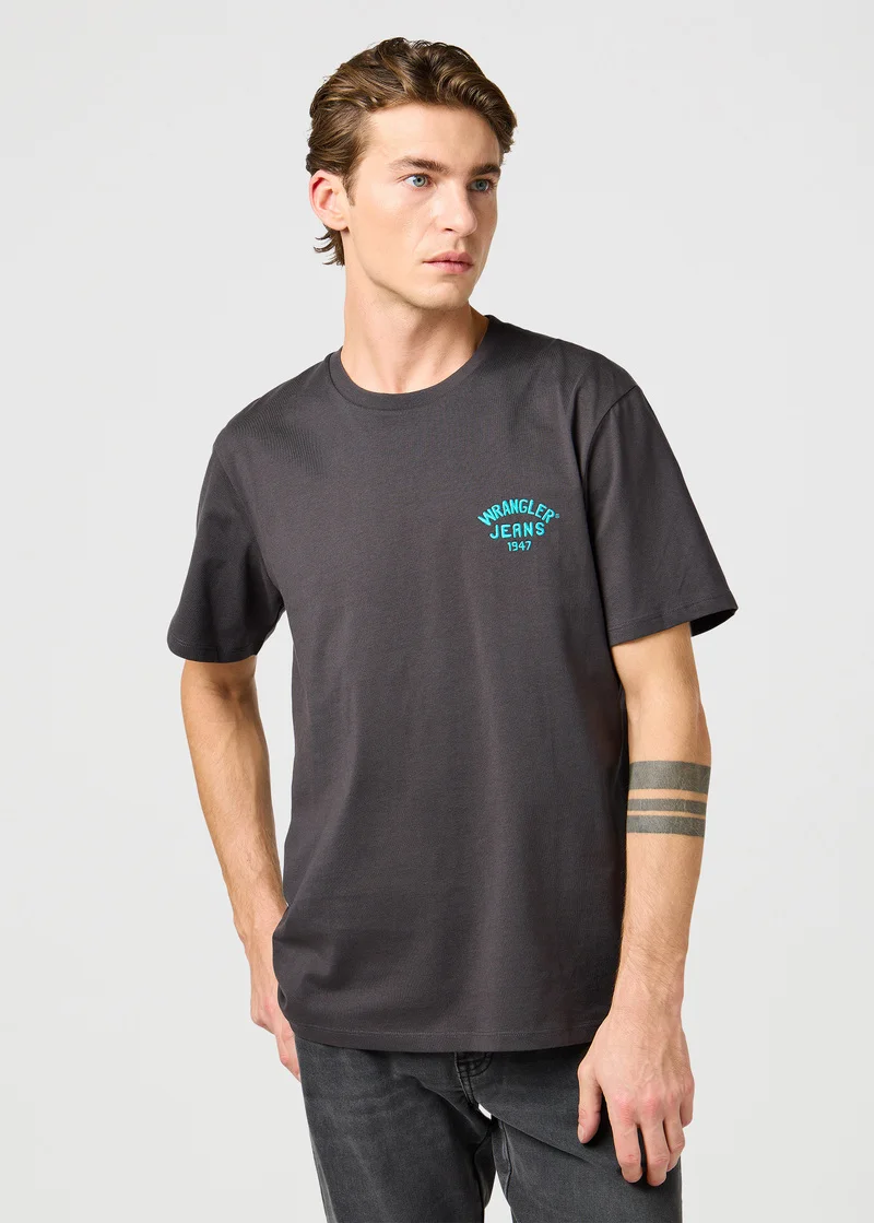 Wrangler Small Logo Tee Faded Black