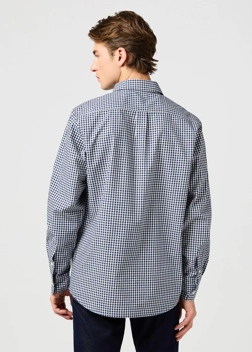Wrangler One Pocket Shirt Navy Gingham