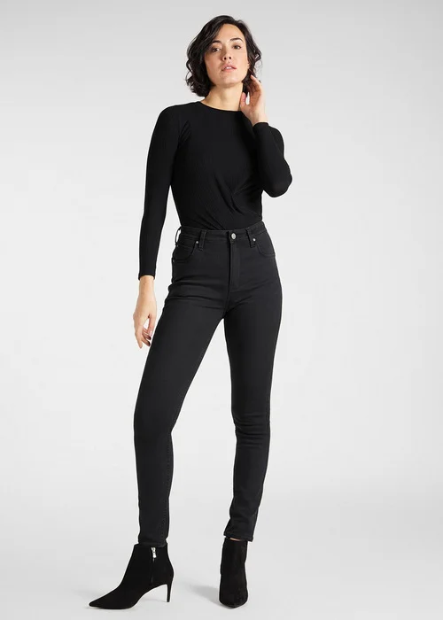 Lee Scarlett Ultra High Black Worn