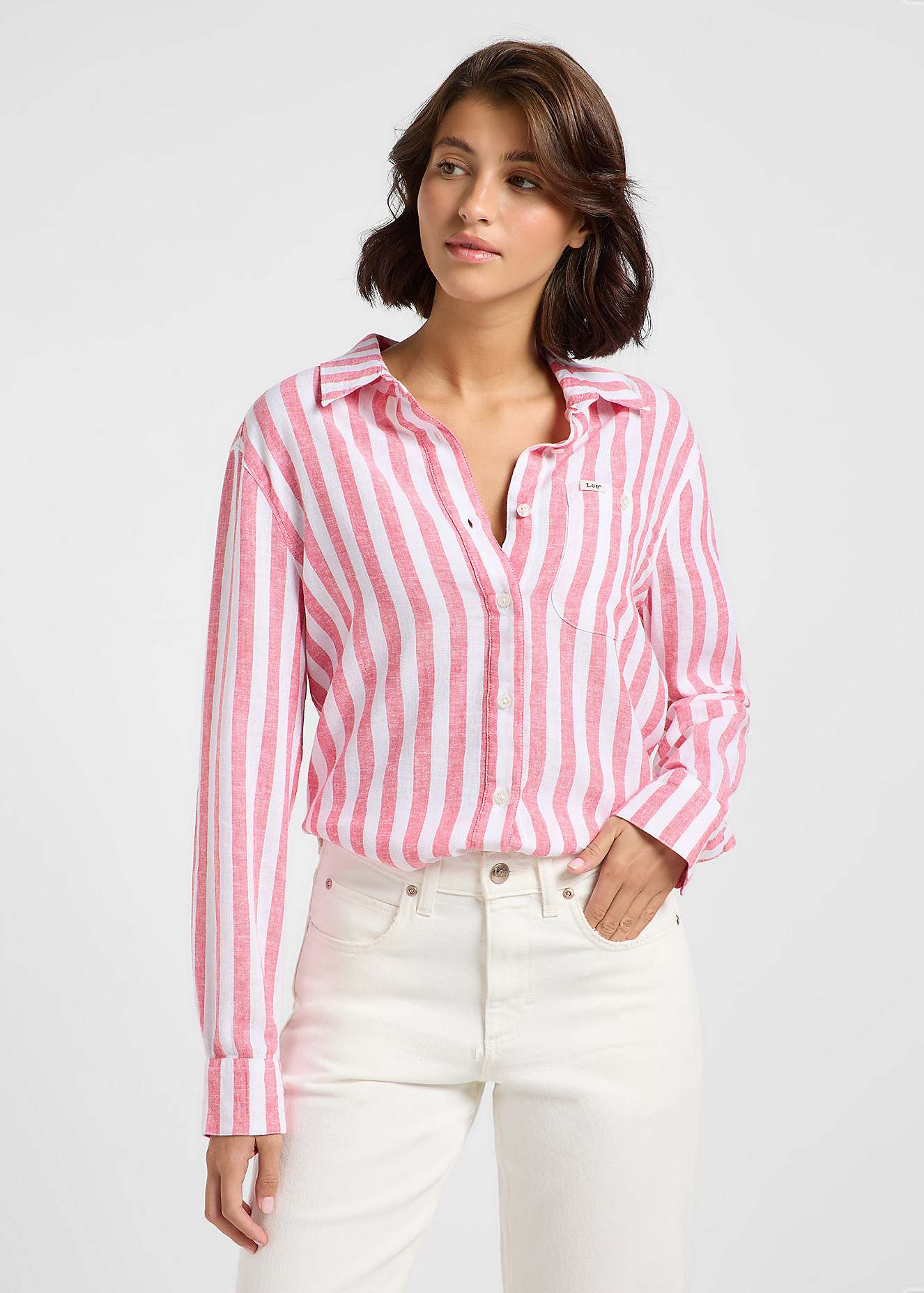 Lee All Purpose Shirt Lychee Awning Stripe - 112363655