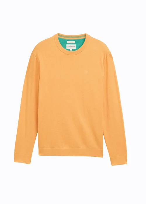 Tom Tailor Basic Knitted Sweater Peachy Orange Melange - 1039810-37378