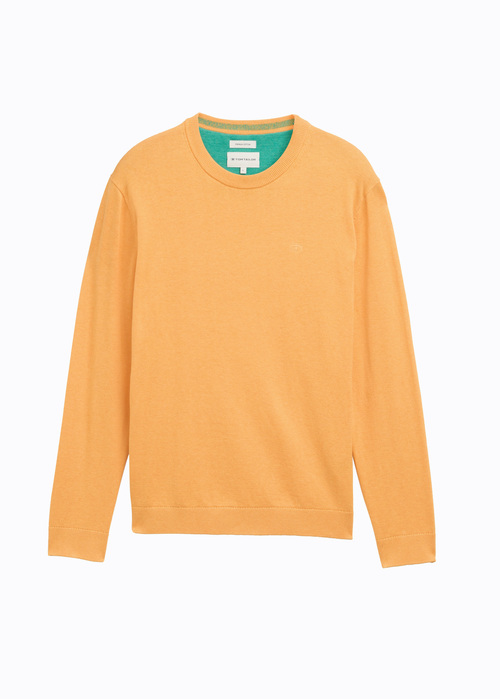 Tom Tailor Basic Knitted Sweater Peachy Orange Melange