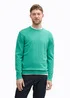 Tom Tailor Basic Knitted Sweater Bright Jade Green Melange - 1039810-37437