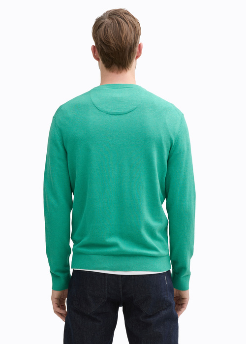 Tom Tailor Basic Knitted Sweater Bright Jade Green Melange